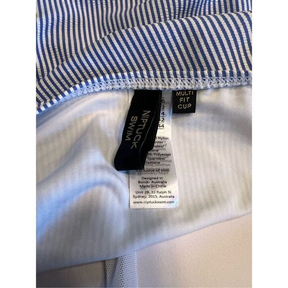 Nip Tuck Swim Women's 12 Swimwear One-Piece Striped Multi-fit Cup nautical - Picture 4 of 5